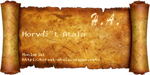 Horvát Atala névjegykártya